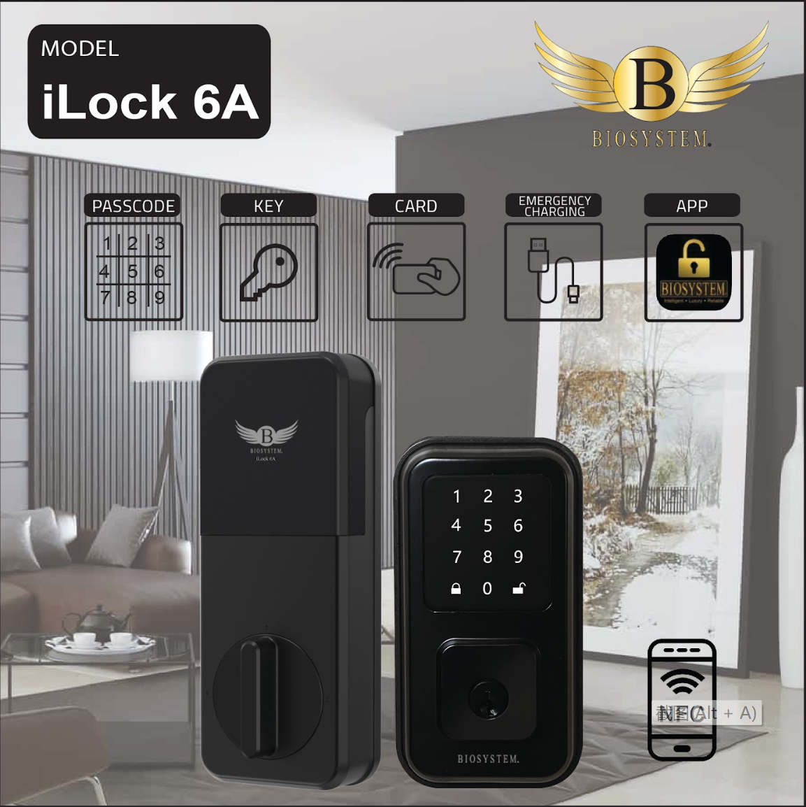 Biosystem iLock 6 series Digital Door Lock [Evergreen Stationery]-Smart-Living