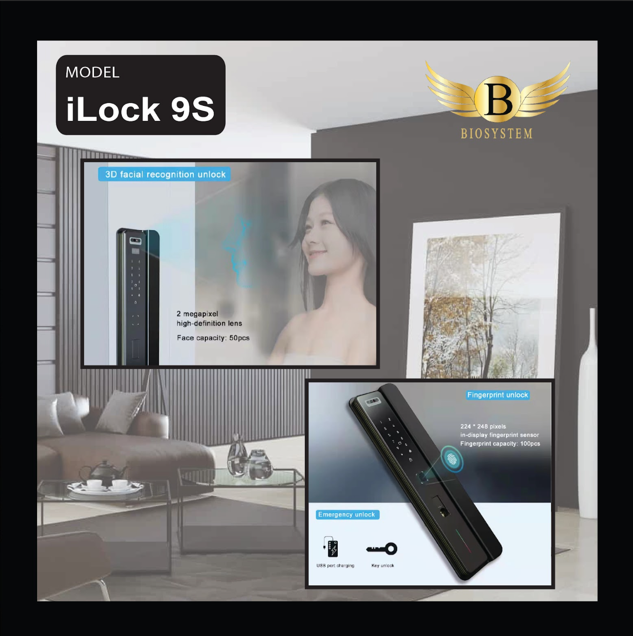 Biosystem iLock 9 series Digital Door Lock-Smart-Living