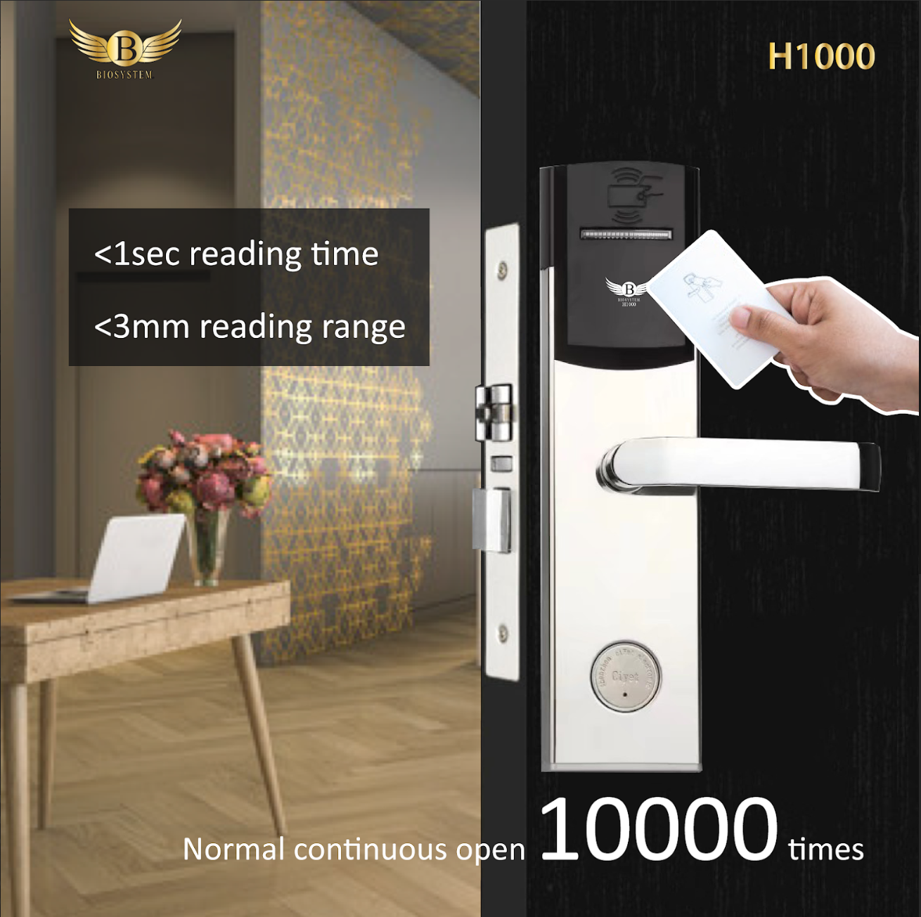 Biosystem iLock Hotel series Digital Door Lock-Smart-Living