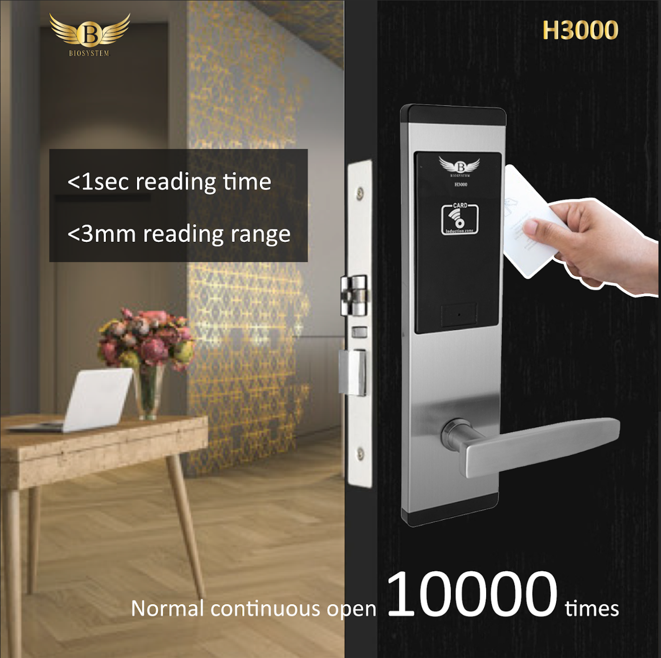 Biosystem iLock Hotel series Digital Door Lock-Smart-Living