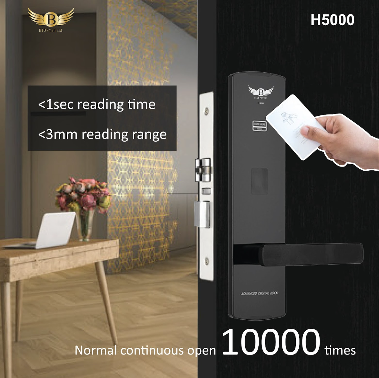 Biosystem iLock Hotel series Digital Door Lock-Smart-Living